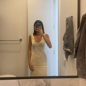 The Rhoda cutout crocheted cotton midi dress